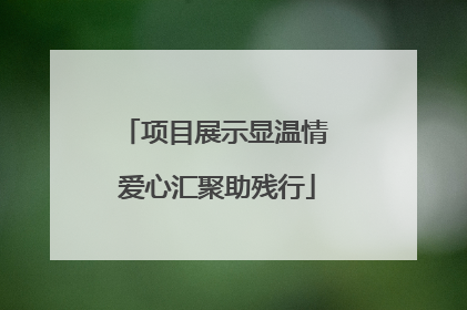 项目展示显温情 爱心汇聚助残行
