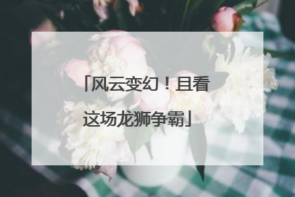 风云变幻！且看这场龙狮争霸