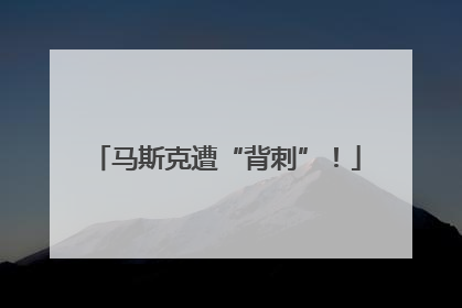 马斯克遭“背刺”！