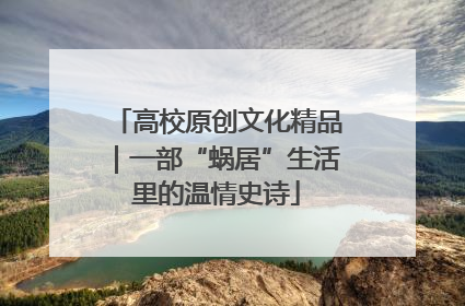 高校原创文化精品｜一部“蜗居”生活里的温情史诗