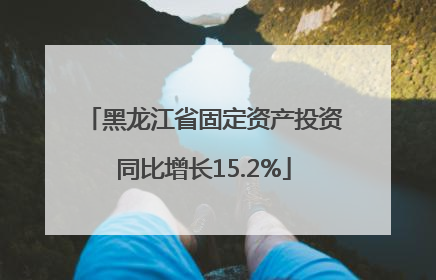 黑龙江省固定资产投资同比增长15.2%