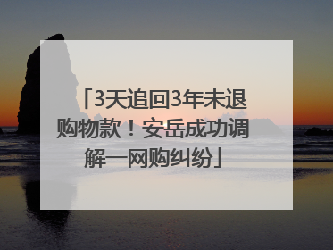 3天追回3年未退购物款！安岳成功调解一网购纠纷