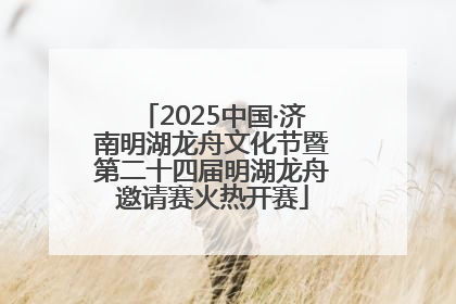 2025中国·济南明湖龙舟文化节暨第二十四届明湖龙舟邀请赛火热开赛