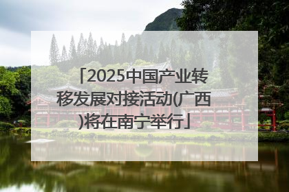 2025中国产业转移发展对接活动(广西)将在南宁举行