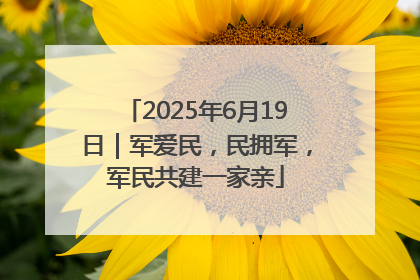 2025年6月19日｜军爱民，民拥军，军民共建一家亲