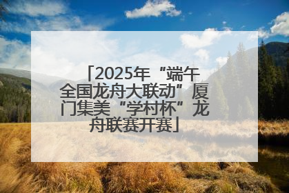 2025年“端午全国龙舟大联动”厦门集美“学村杯”龙舟联赛开赛