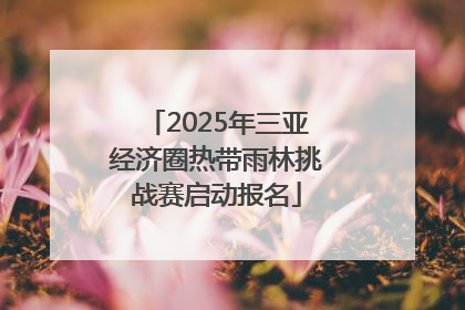 2025年三亚经济圈热带雨林挑战赛启动报名