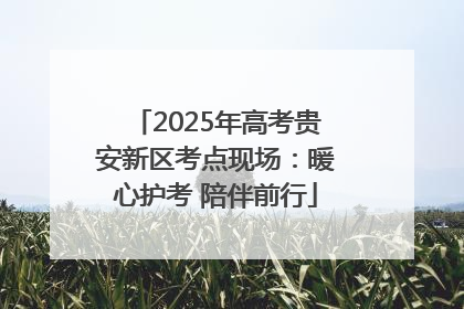 2025年高考贵安新区考点现场：暖心护考 陪伴前行