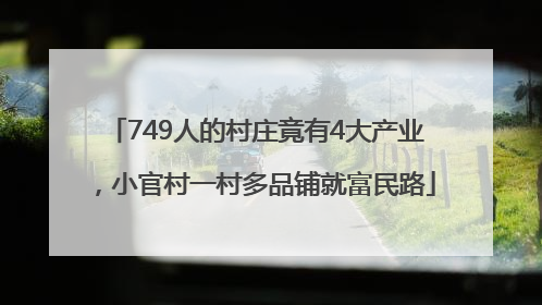 749人的村庄竟有4大产业，小官村一村多品铺就富民路