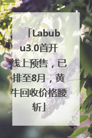 Labubu3.0首开线上预售，已排至8月，黄牛回收价格腰斩